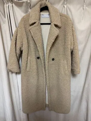 miniyu 베이지 보아 롱 코트 새상품급