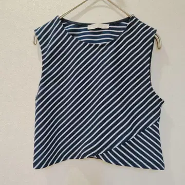 PULL&BEAR 스트라이프 슬리브리스 [ S ] 보더 네이비