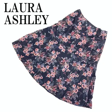 LA9168 로라 애슐리 플레어 스커트 네이비 코튼 100% 11