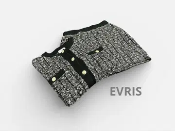 EVRIS 니트 트위드 셋업 가디건 스커트