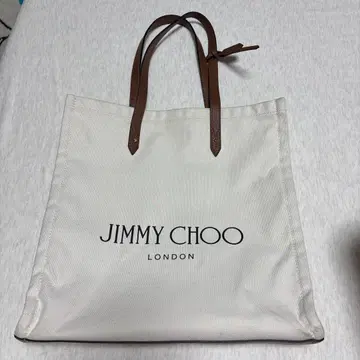 JIMMY CHOO 화이트 토트백