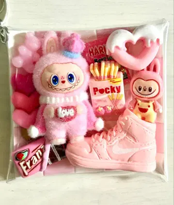 가챠 파우치 데코레이션 부품 데코 부품 핑크 계열