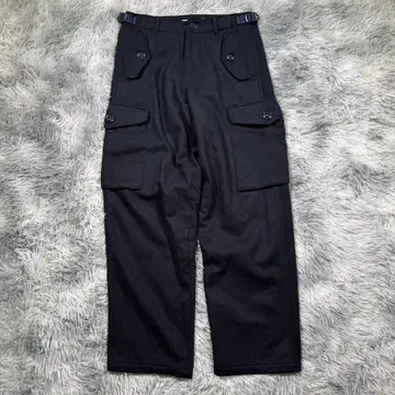 프레임워크 울 카고 팬츠 L 네이비 성숙 캐주얼 깔끔함