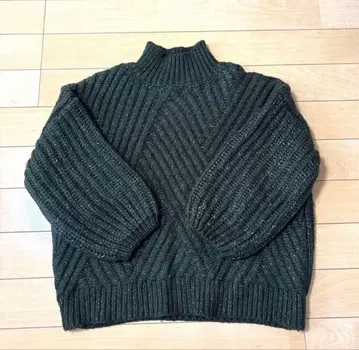 machatt 마차트 벌키 니트 스웨터 모스그린 볼륨