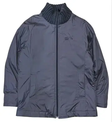 90s first down 리브 니트 옷깃 원포인트 로고 다운 자켓