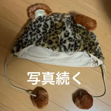 유니버 핑크 팬서 팬캡 리본 레오파드 무늬 세트