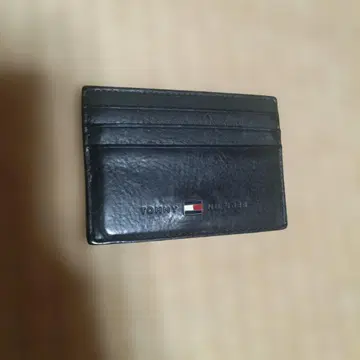 Tommy Hilfiger 블랙 가죽 카드 케이스