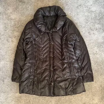 블랙 퀼팅 다운 자켓