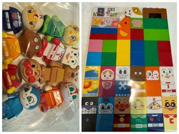 호빵맨 피규어와 블록 세트