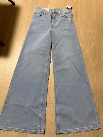 라이트 블루 와이드 레그 데님 36 택 포함 새상품