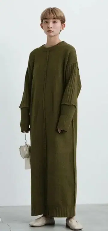 [ select MOCA ] 링킹 랜덤 리브 니트 원피스