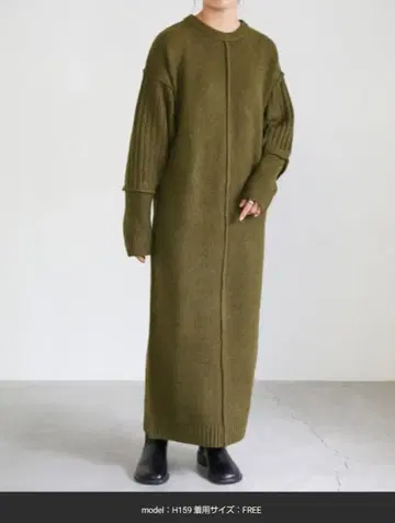 [ select MOCA ] 링킹 랜덤 리브 니트 원피스