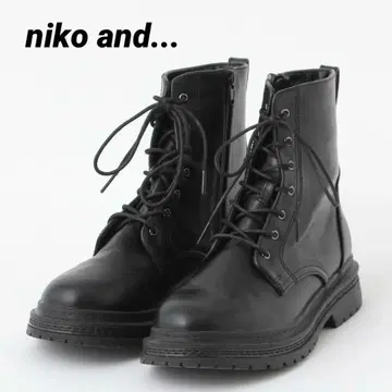 [ 미사용 ] niko and - / 오리지널 레이스업 부츠: L 사이즈