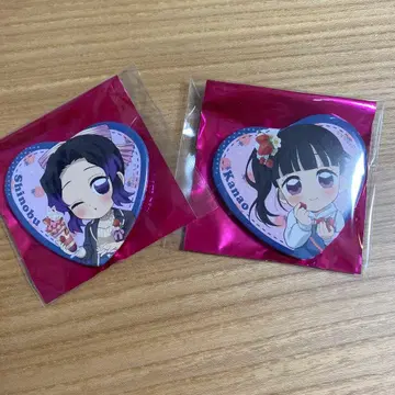 귀멸의 칼날 스트로베리 페스티벌 하트 캔뱃지 코쵸우 시노부 츠유리 카나오
