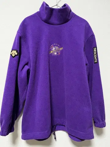 초레어 90's DESCENTE 퍼플 플리스 자켓 L 새상품급