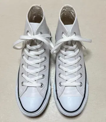 컨버스 올스타 가죽 HI 화이트 23.5cm 새상품
