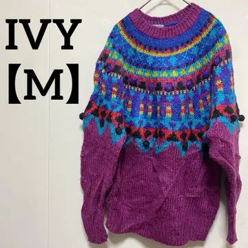 IVY [ M ] 핸드니트 컬러풀 스웨터
