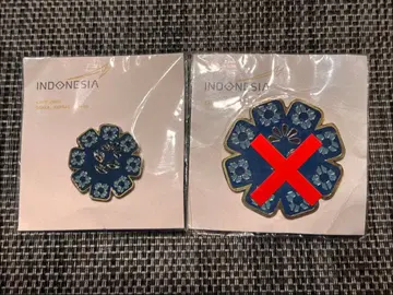 EXPO2025 오사카 간사이 만박 인도네시아 파랑 핑 배지 소