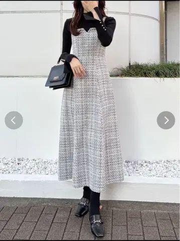 MERCURYDUO 택 포함 새상품! 오리지널 트위드 베어 원피스