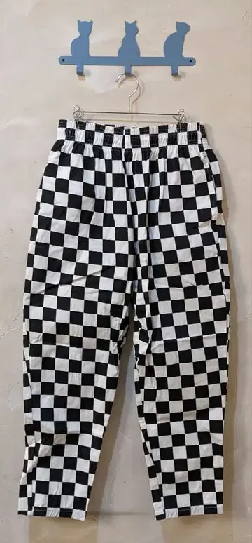 Cookman 체커 패턴 팬츠 체크 패턴 블록 체크 스카