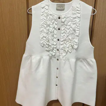 UNITED ARROWS P 미니 프릴 니트 베스트