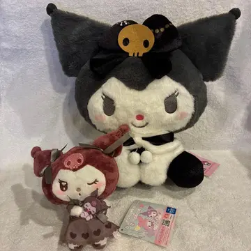 [ 새상품 ] 산리오 쿠로미 봉제 인형 세트 문브라이트 울울 하트