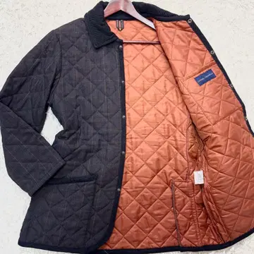 레어 라벤햄 다니엘 크레뮤 별주 울 퀼팅 코트 체크