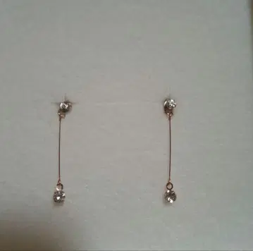 롱 귀걸이 크리스탈 스톤 장식 흔들리는 귀걸이 핑크 골드 2way