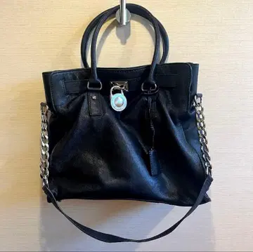 마이클코어스 블랙 가죽 토트백 대용량 2way