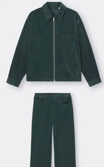 GU 코듀로이 집업 셔츠 (셋업