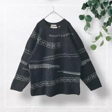 [JOSEPH ABBOUD] 긴팔 울 니트 (M) 스웨터 크루넥 올 패턴