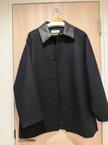 Edition Super120's 라이트 멜톤 발카만 코트 블랙 S