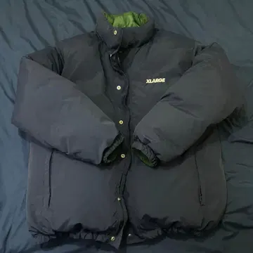 XLARGE 리버서블 다운 자켓 XL 네이비 그린