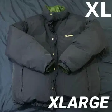 XLARGE 리버서블 다운 자켓 XL 네이비 그린