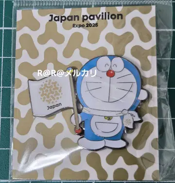 만박 EXPO2025 일본관 핀 배지 도라에몽 브라운 일본 파빌리온