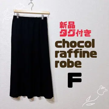 택 포함 새상품 (F) 쇼콜라피네 컷 조젯 내로우 스커트 블랙
