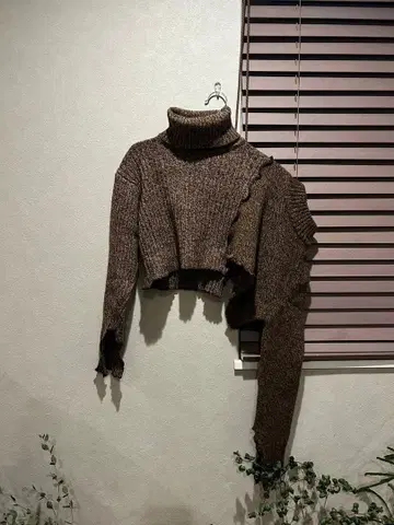 구제 USED 변형 니트 개성있는 터틀넥 니트 스웨터