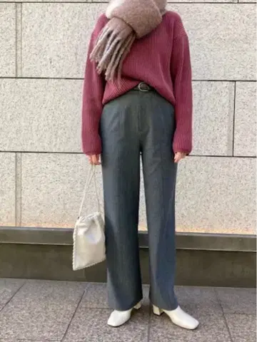 BEAUTY&YOUTH TR 백 슬릿 와이드 팬츠