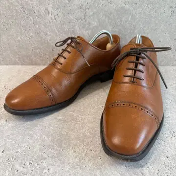 스코치 그레인 스트레이트 팁 내측 날개 가죽 25.5cm 브라운