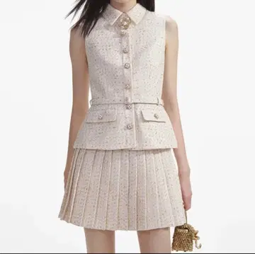 [ SELF PORTRAIT ] 부클 테일러드 미니 드레스