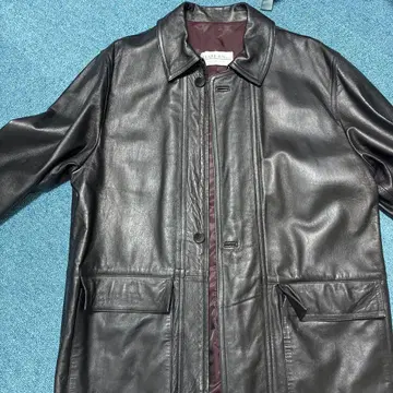 연말 세일 ITALION 다크 브라운 가죽 코트 양가죽