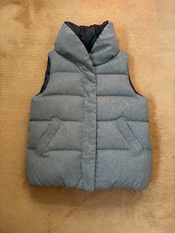 [컨디션 최상] 따뜻한! 리버서블 그레이 x 네이비 본 다운 베스트