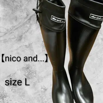 미사용 새상품 / niko and - 니코앤드 레인부츠 블랙 L 사이즈