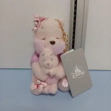 디즈니 스토어 곰돌이 푸 피글렛 벚꽃 플러시 키체인