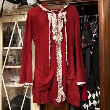 PUTOMAYO 프릴 후드티 빨흰