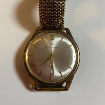 Seiko 자동 와인딩 시계 실버 다이얼 메쉬 밴딩