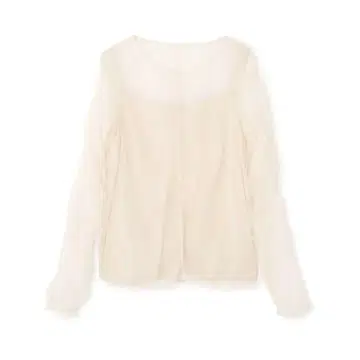 내추럴 뷰티 베이직 튤 개더 상의