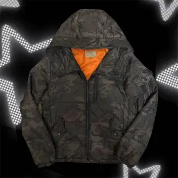 y2k grunge nylon camouflage down jacket