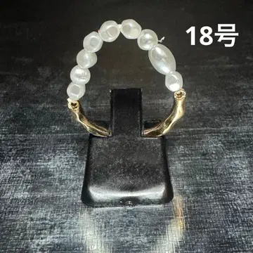 빈티지 패션 반지 골드 18호 펄 반지 존재감 액세서리