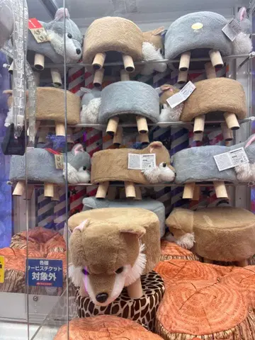 애니멀 스툴 늑대 의자 동물